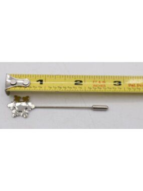 Snowflake Lapel Hat Pin Stick Silver Finish 2.5" Long Holiday Winter Crafts Vtg